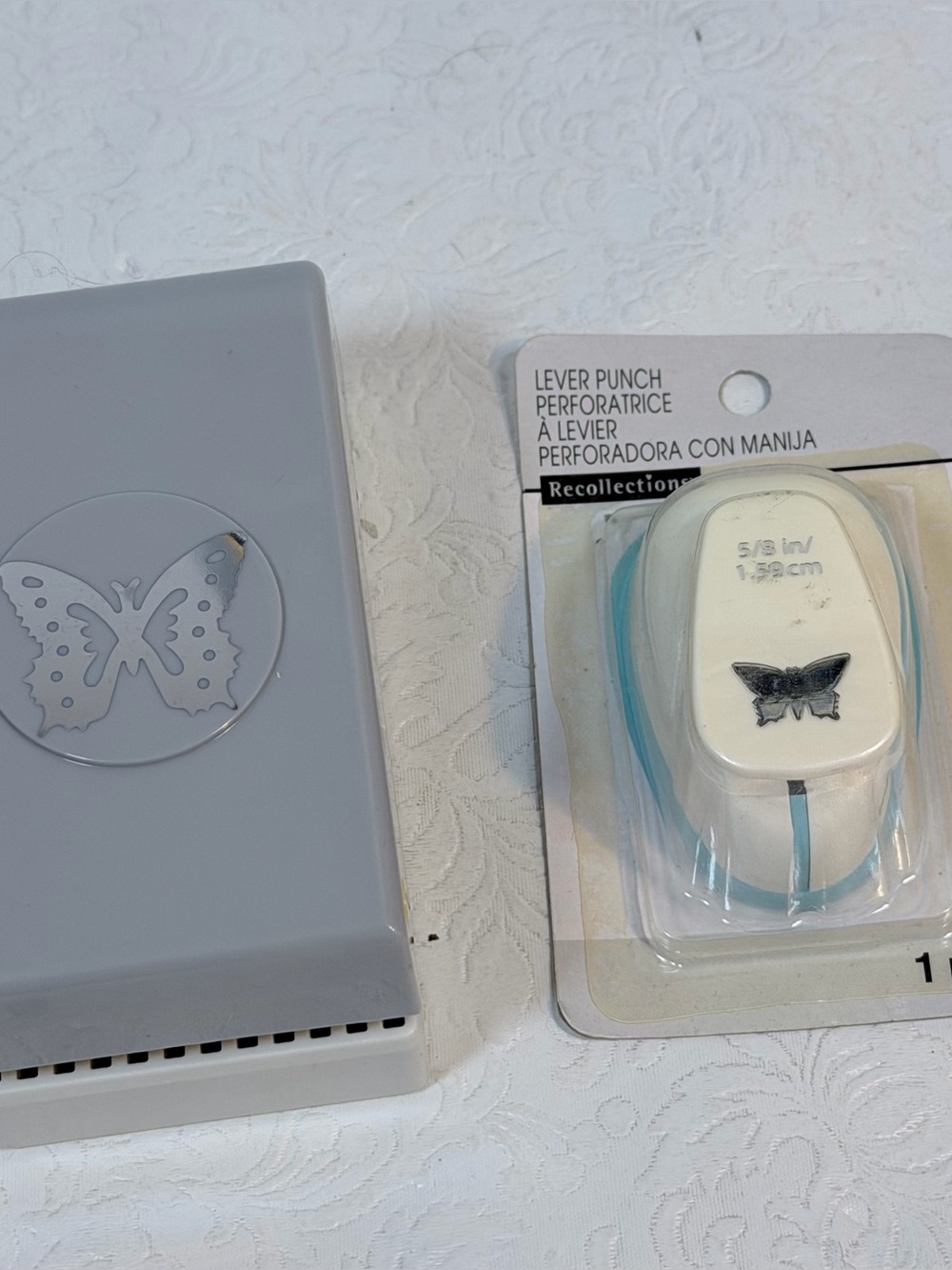 EK tools butterfly layering punch and small recollections butterfly punch